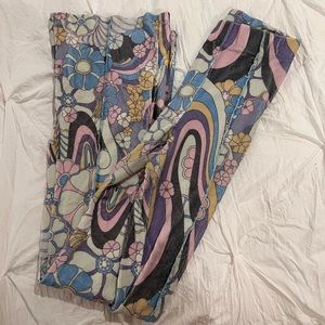 trippy flare pants from UO